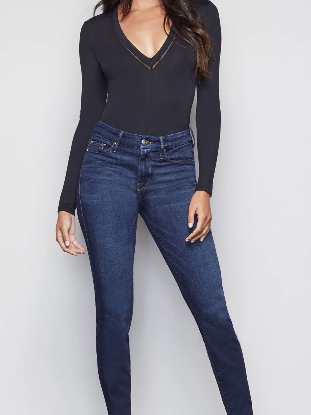 Good American Dark Indigo High-Rise Skinny Jeans